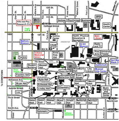 Iu Bloomington Parking Map Handedness Research Institute | Visiting The Institute