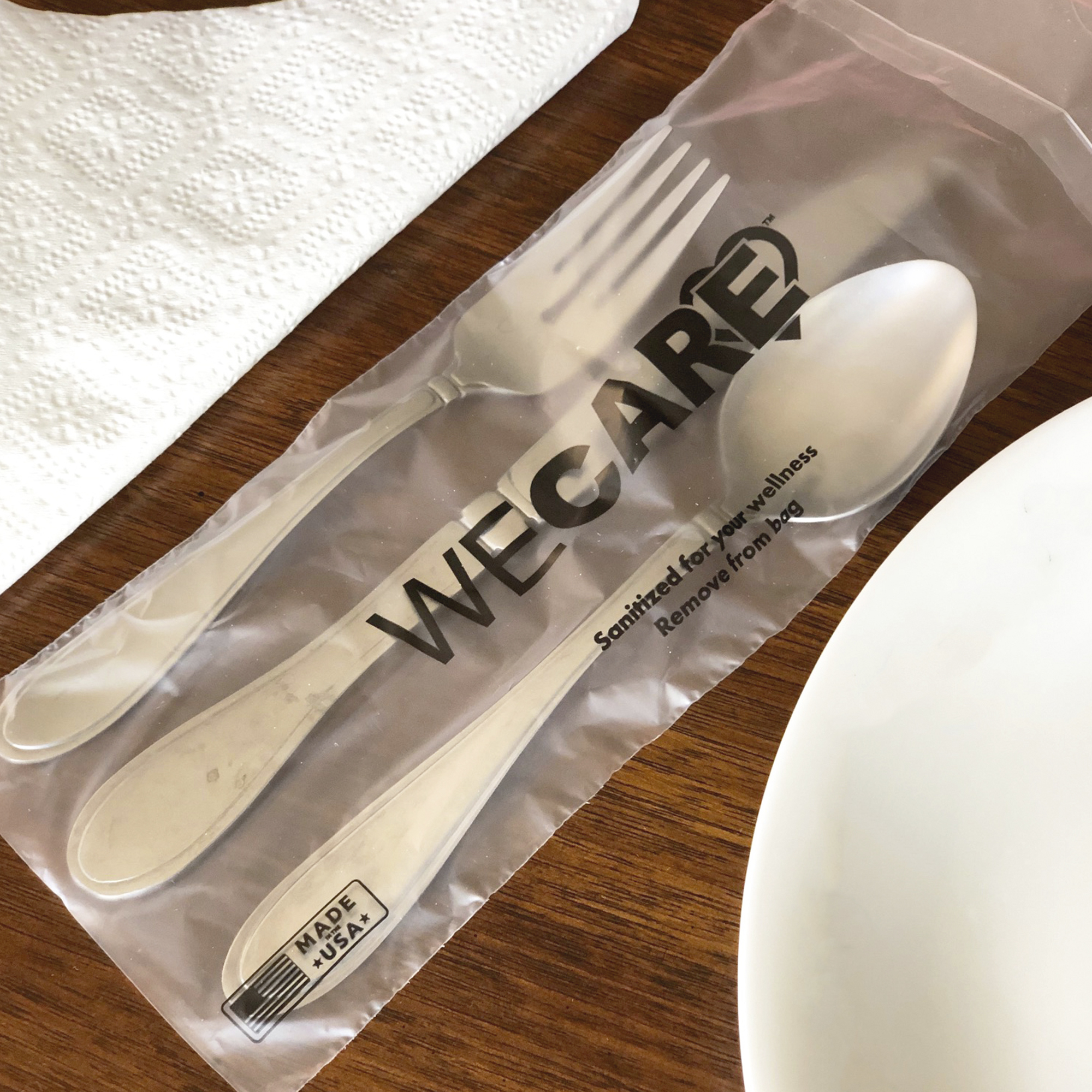 Safegards™ WeCare™ High Density Disposable Silverware Bags Handgards