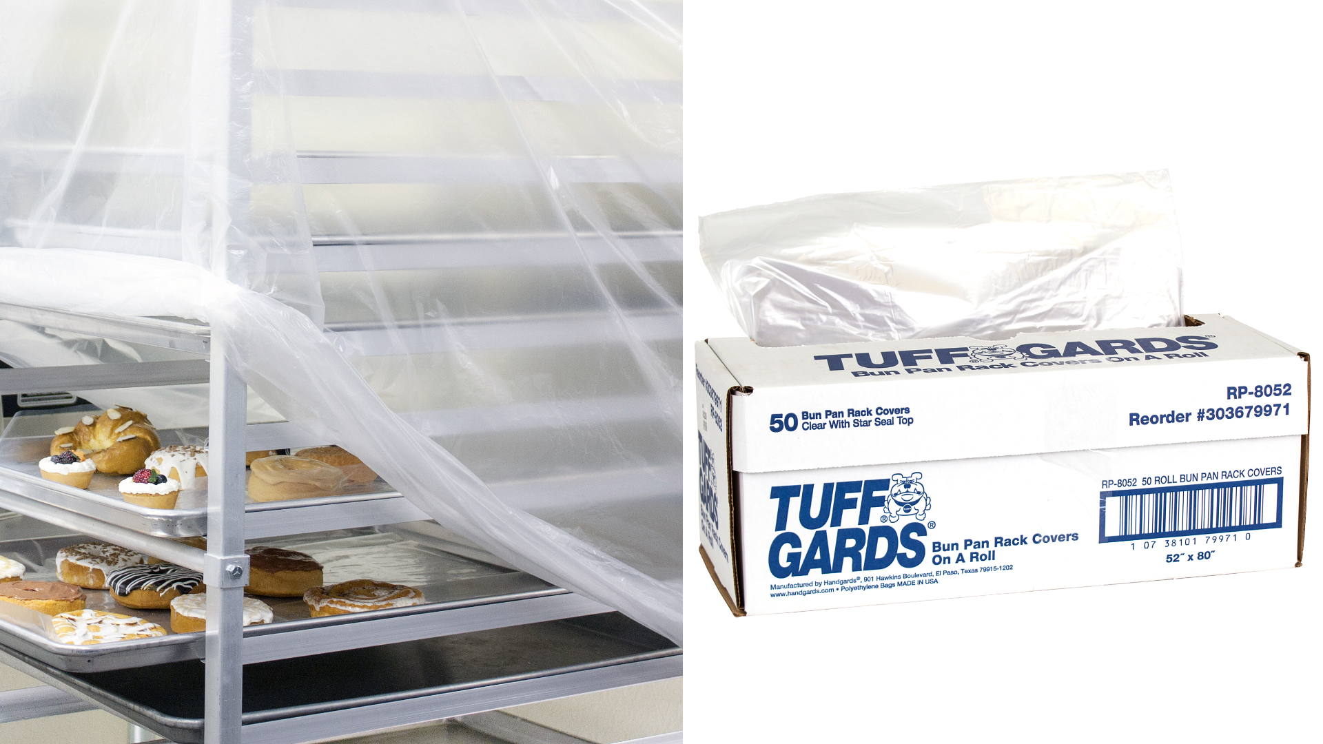 Disposable Bun Pan Rack Covers Handgards® First in Food Safety