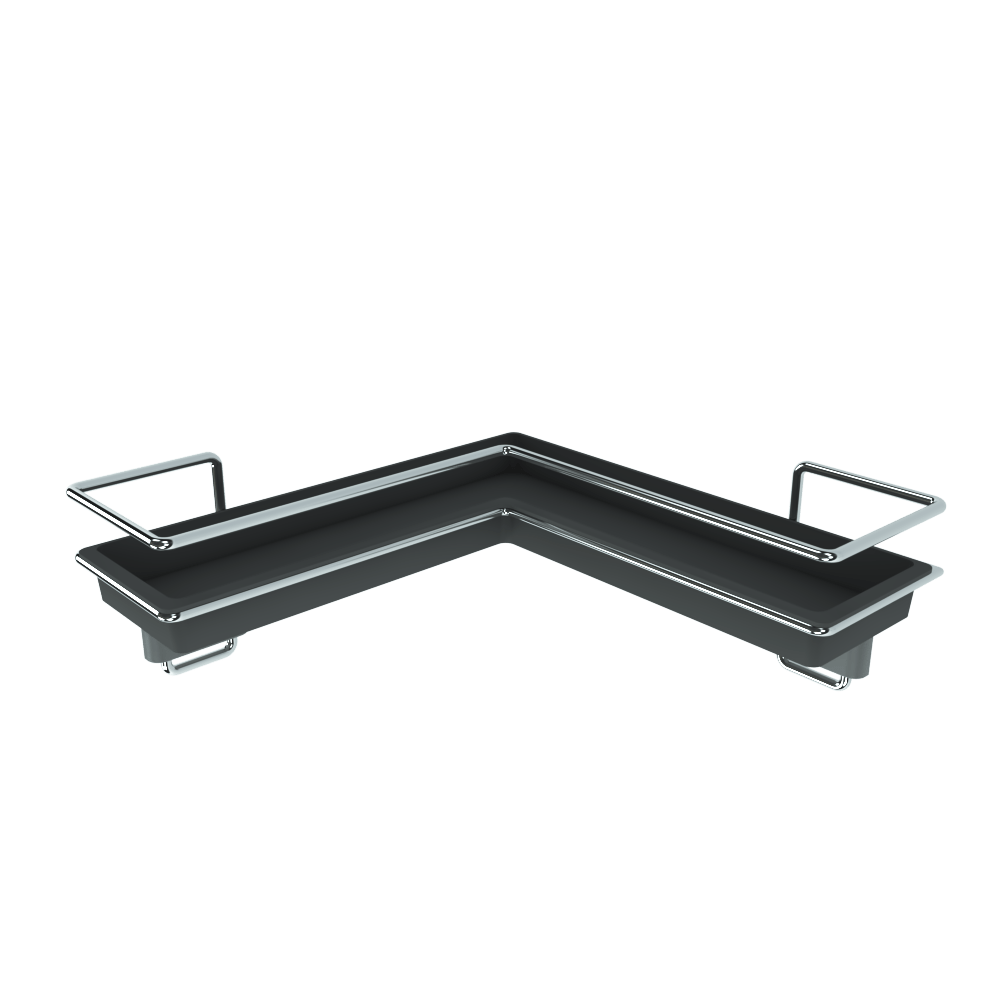 Hepo SS Bathroom Corner Shelf Handlesfor99