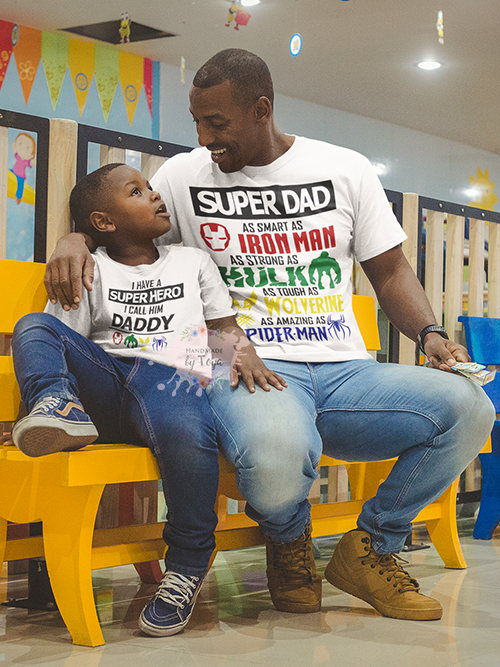 Download SuperHero Dad SVG, DXF & PNG (INCLUDES MOCKUP) - Handmade by Toya