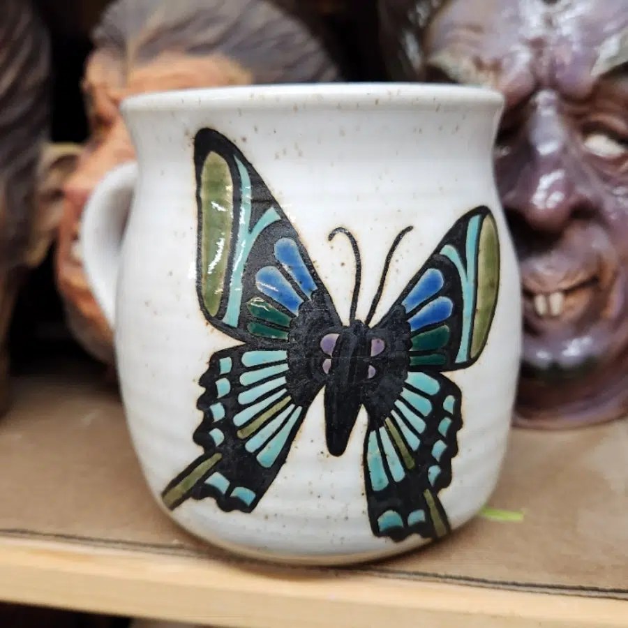 GreenBanded Urania Moth Mug Handmade Curiosities