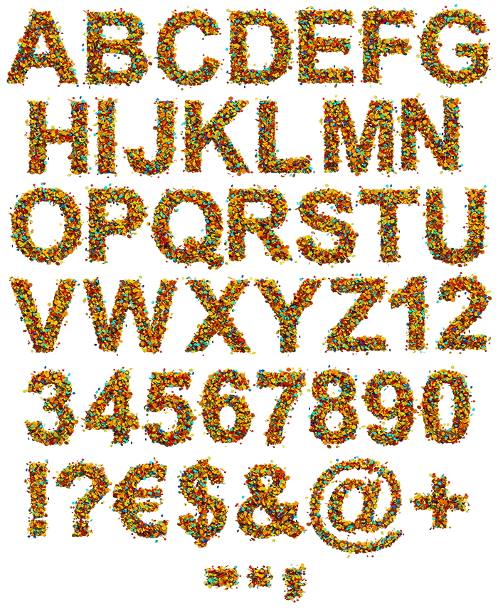 Buy Color Tinsel Font To Create Vibrant And Positive Mood