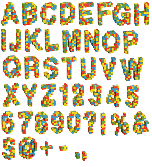 Browse Lego Random Color Font And Play Your Design Game