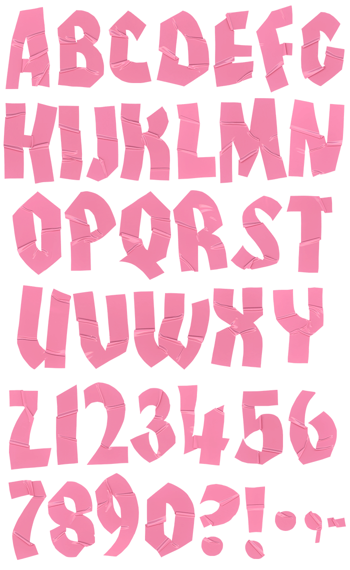 Sticker Font Handmadefont