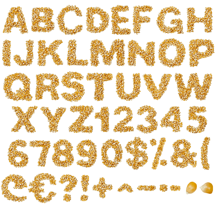 Buy Corn Font And Reap Harvest With Handmade Font