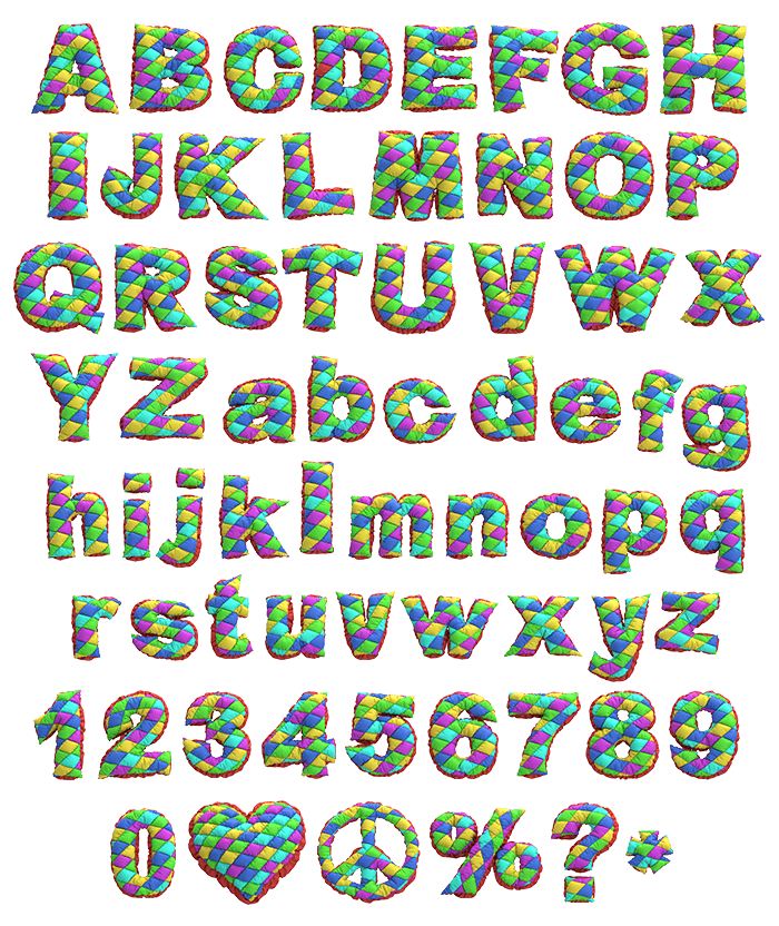 Buy Patch Cloth Font And Enjoy Patchwork Themed Design