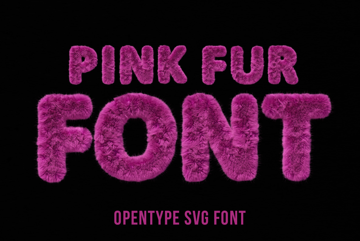 Pink Fur Font OpenType Typeface