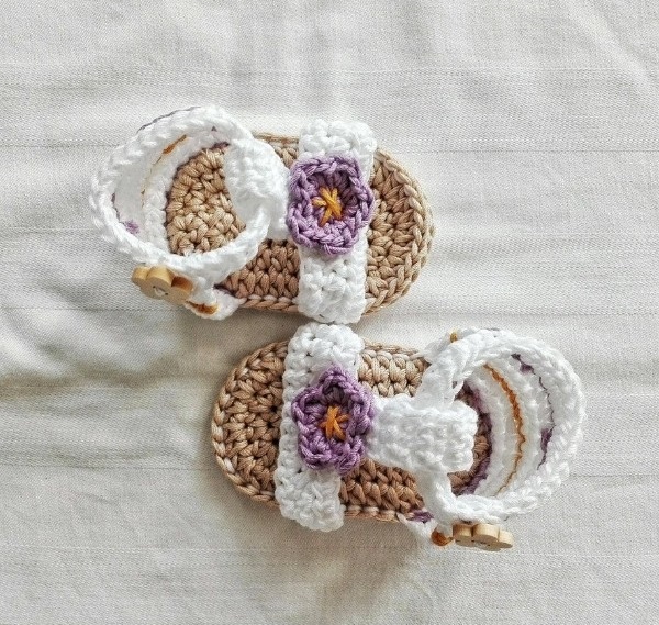 Crochet Baby Sandals Handmade Learning Here