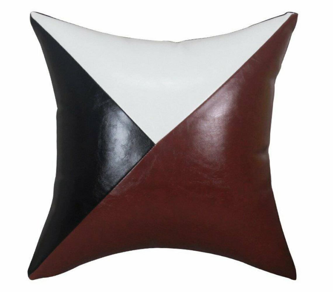 New Genuine Leather Unique Design Handmade Square Black/White/Brown
