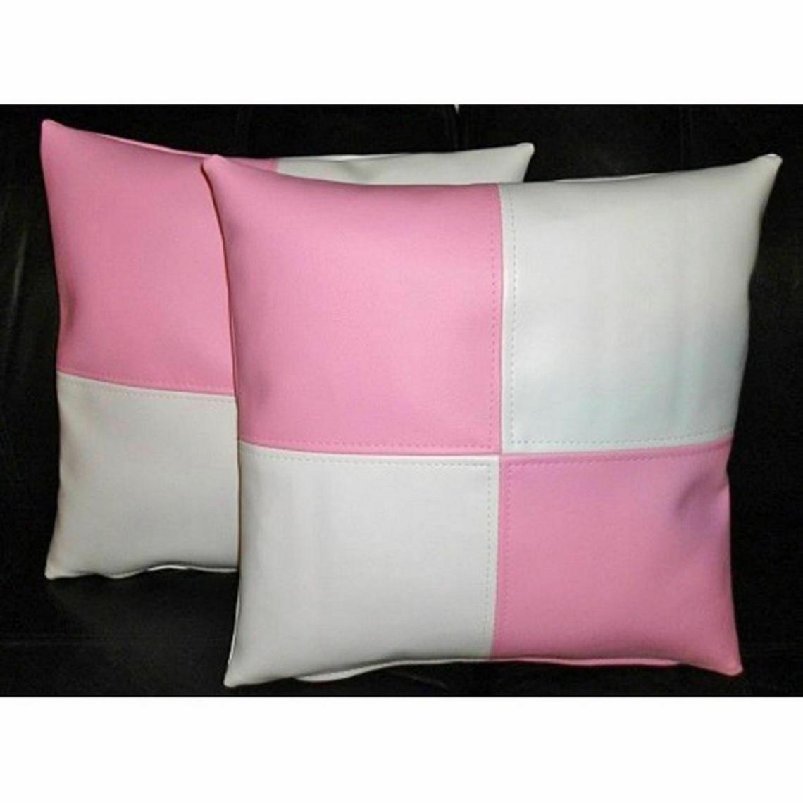 New Handmade Pink & White Throw Pillows Cover For Couch, Square