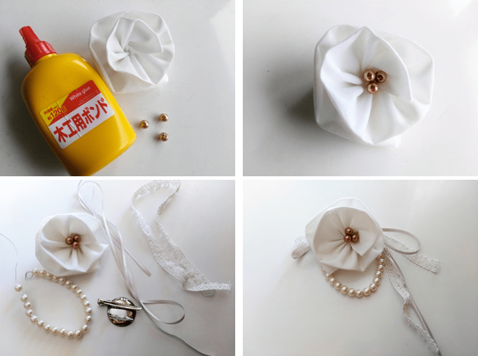 布 花 作り方 布花＊コサージュ＊アートフラワー＊画像と作り方＊アンティークなお花＊