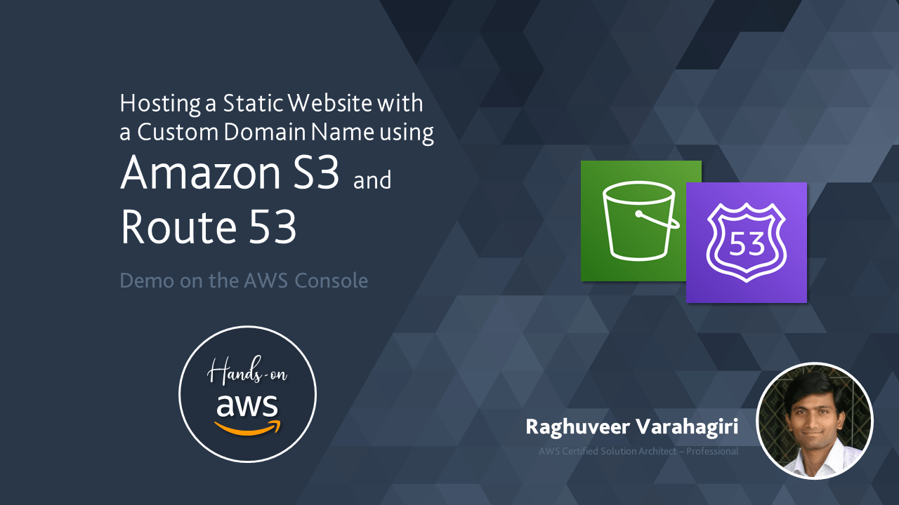 Hosting a Static site with a Custom Domain Name using Amazon S3 and Route 53