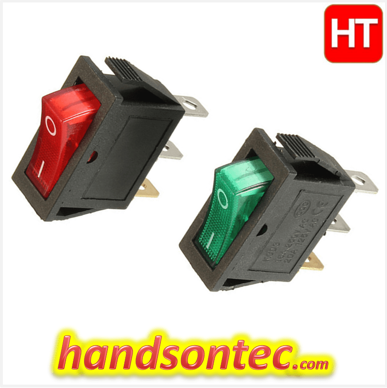 KCD3 Rocker Switch With Neon Light. HandsOn Tech