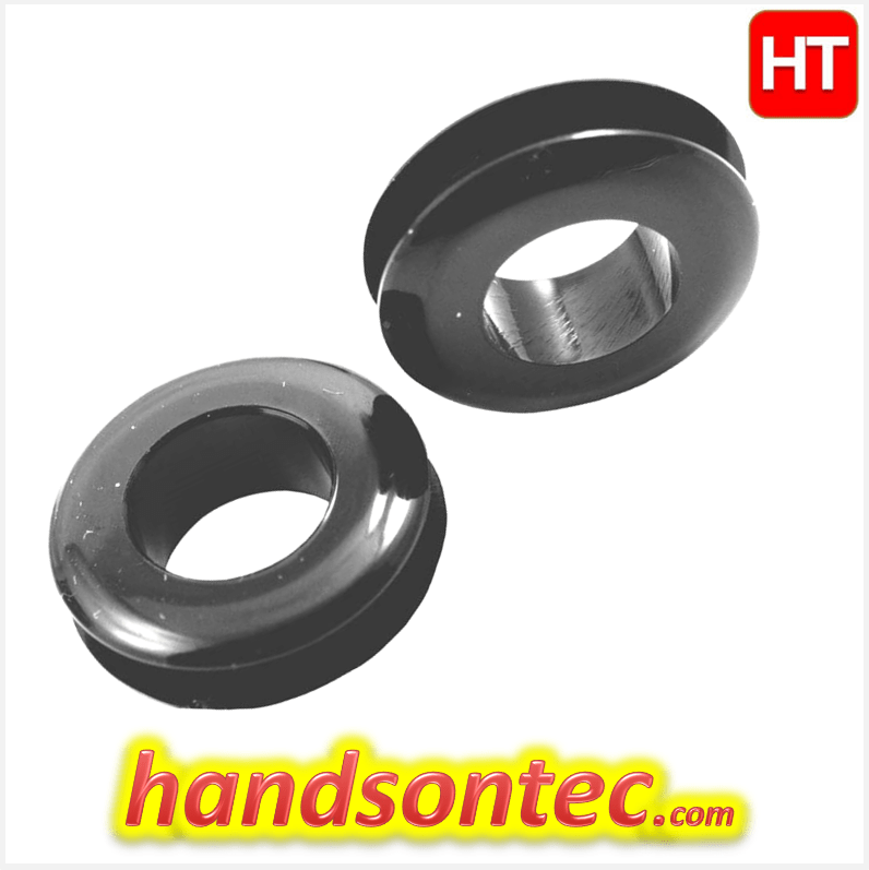 ID4.8mm Round Cable Rubber Grommet Black50pcs/pack HandsOn Tech