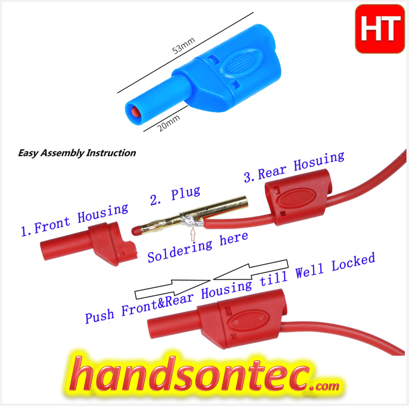 Ø4mm Safety Banana Plug High Voltage HandsOn Tech