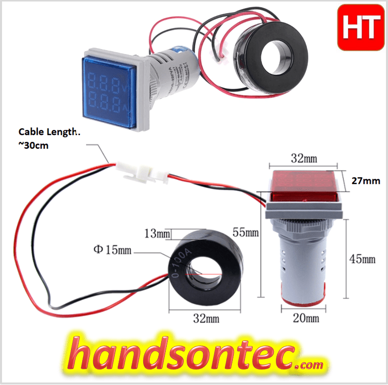 Triple Display Digital AC VoltAmpHz Meter HandsOn Tech