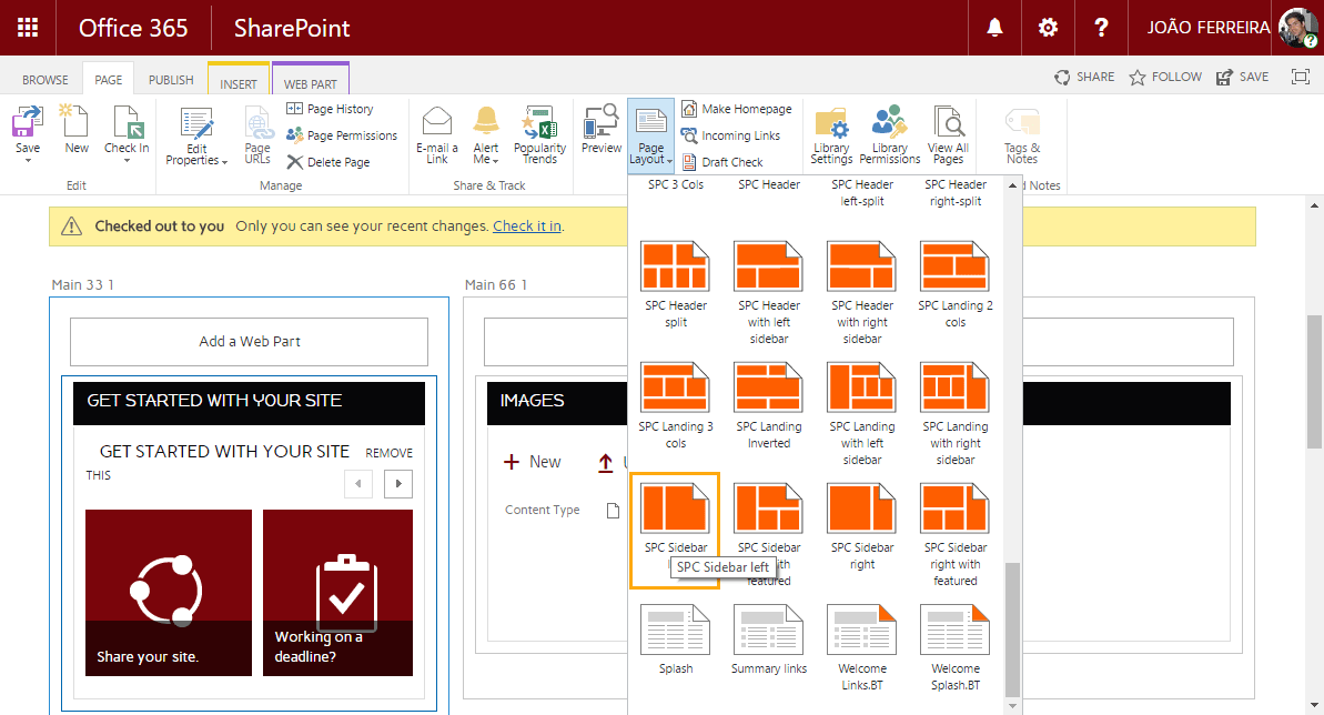 Fix publishing pages with custom page layouts created from template