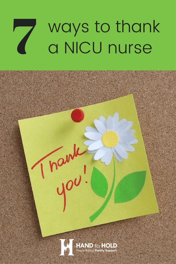 7 Ways to Thank a NICU Nurse Gifts for NICU Nurses Hand to Hold