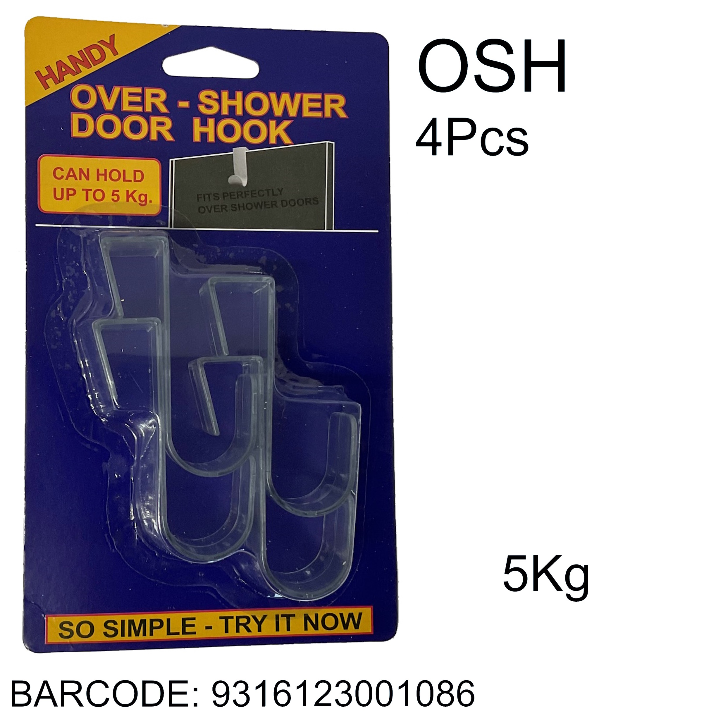 OSH Over Shower Door Hook Handy Hardware