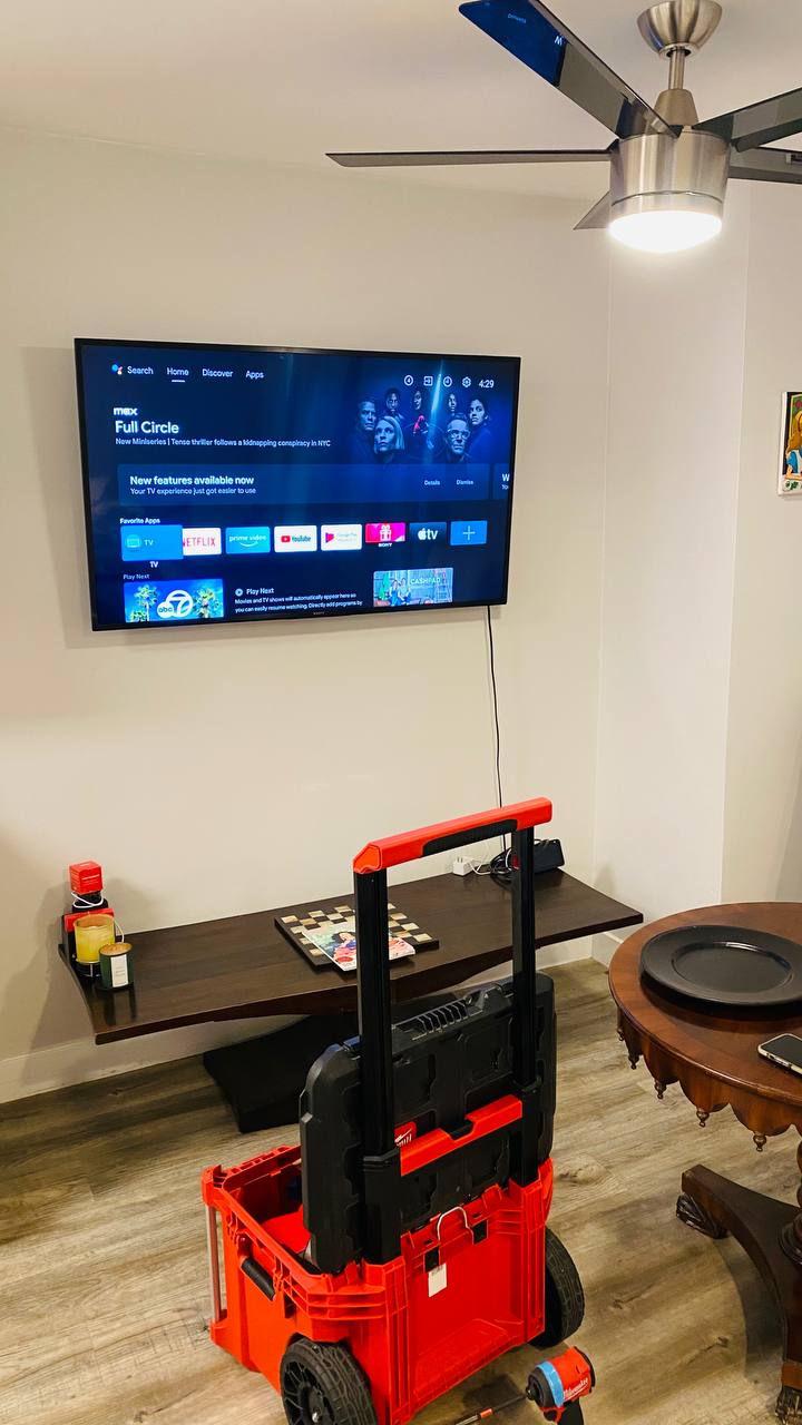 TV mounting service Professional TV wall installation