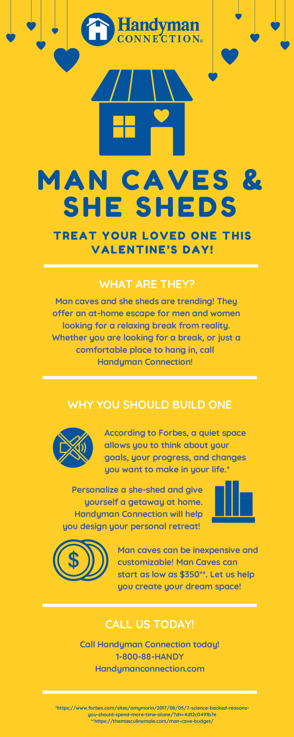 Man Caves and She Sheds [Infographic] Handyman Corporate
