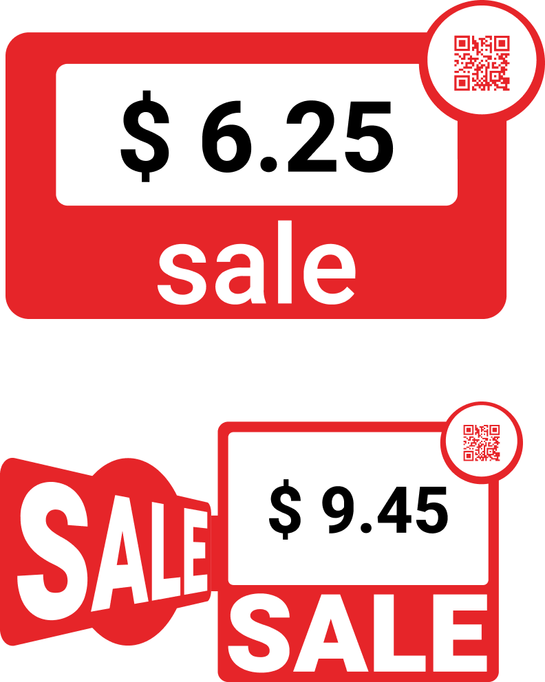 Custom Info Shelf Price Tags Hangabouts