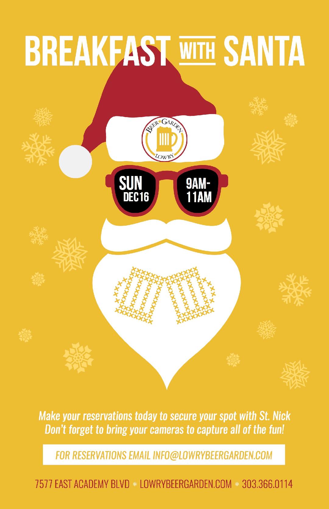 Breakfast with Santa at Lowry Beer Garden Hangar 2