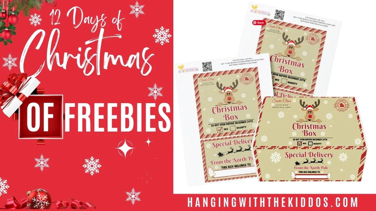 Free Christmas Eve box label printable Free Christmas Eve box label printable