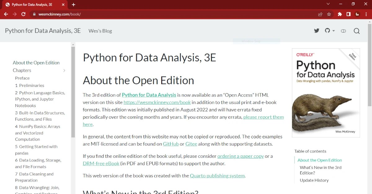 Buku Python for Data Analysis (Third Edition)