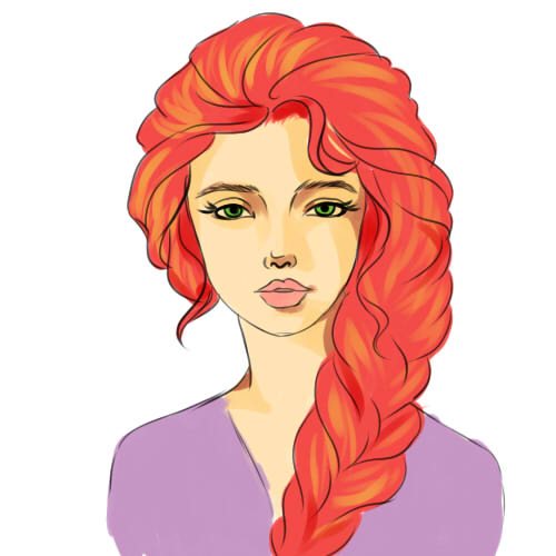 нарисовать девочку с шишкой