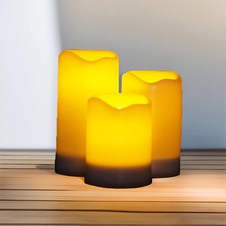 3" USB Rechargeable LED Flameless Candles LeaHanko Garden Lantern
