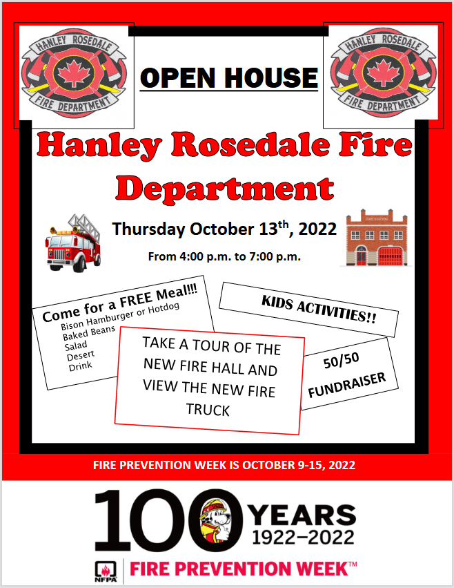 Fire Department Open House Hanley, Saskatchewan