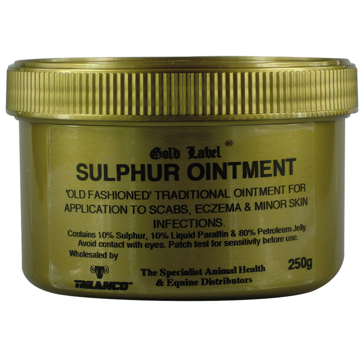 Gold Label Sulphur Ointment 250 Gm Claremorris Saddlery
