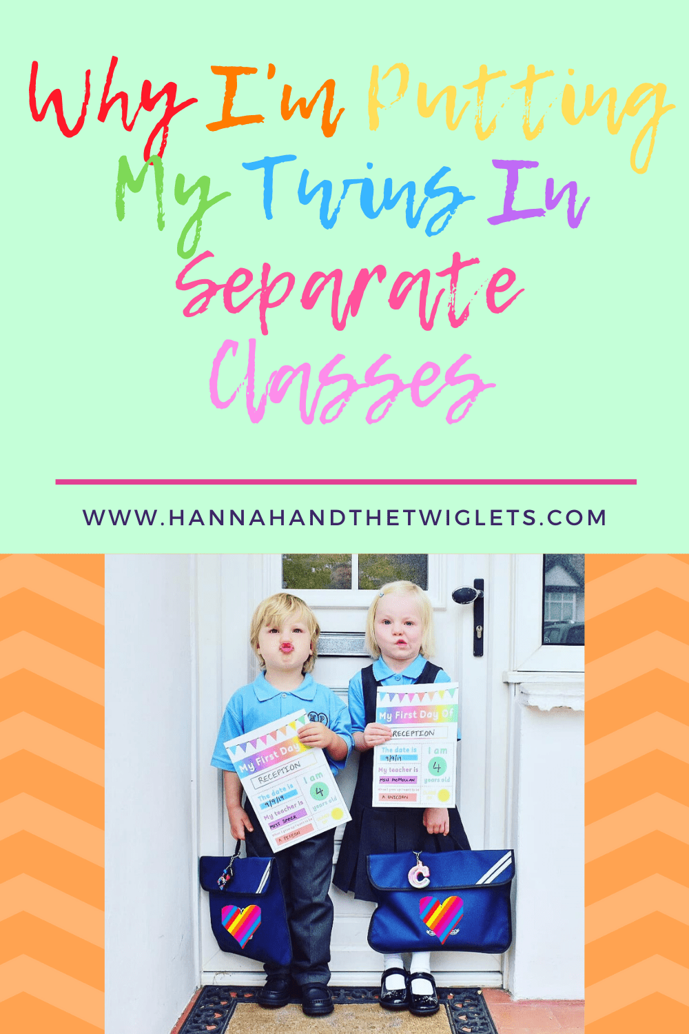 Putting Twins in Separate Classes At School Hannah and the Twiglets
