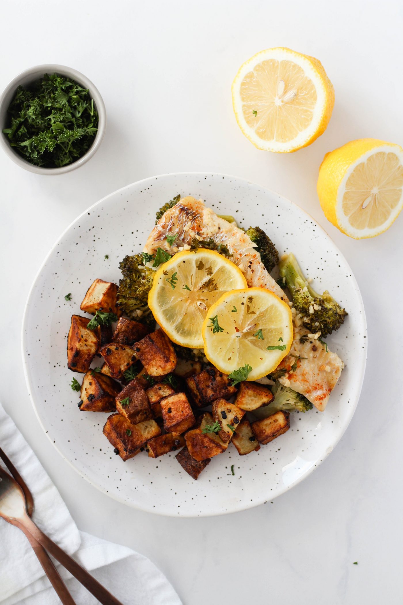 Baked LemonButter Haddock in Foil Hannah Magee RD