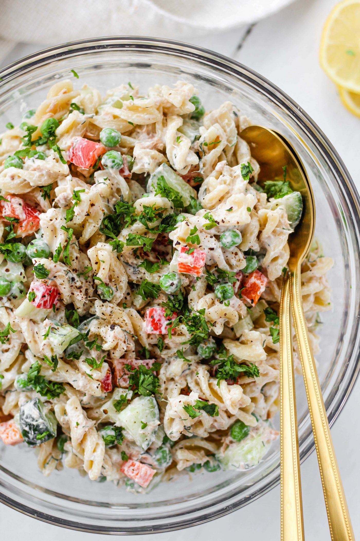 Healthy Tuna Pasta Salad (Super creamy!) Hannah Magee RD