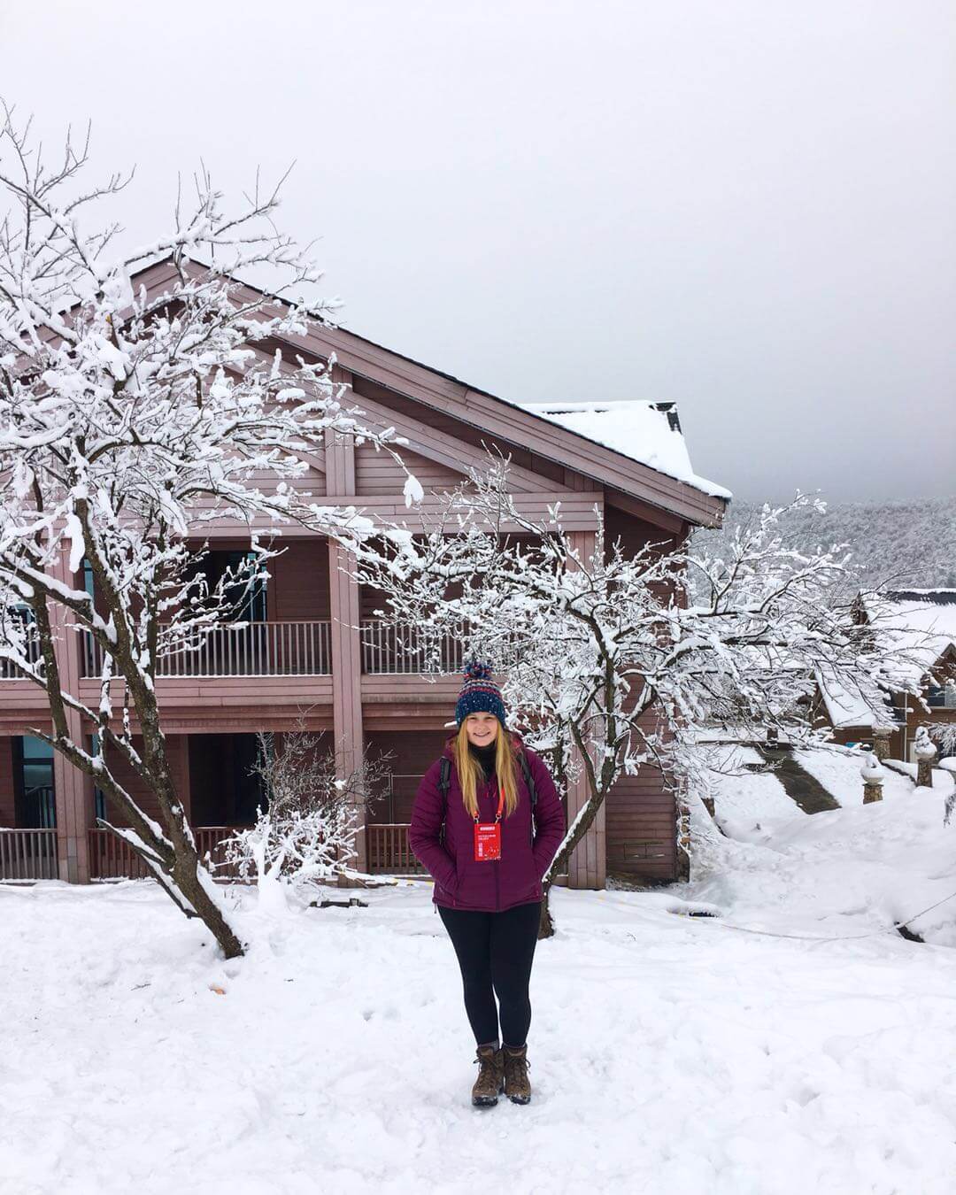woman in the snow