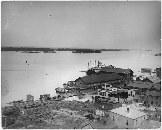 Hannibal, Missouri Wharf and Surrounding Area