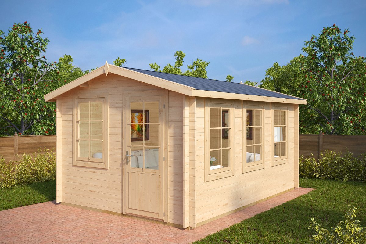 Summer house Eva C 12m² / 3,2 x 4,4 m / 40mm Hansa24 Group