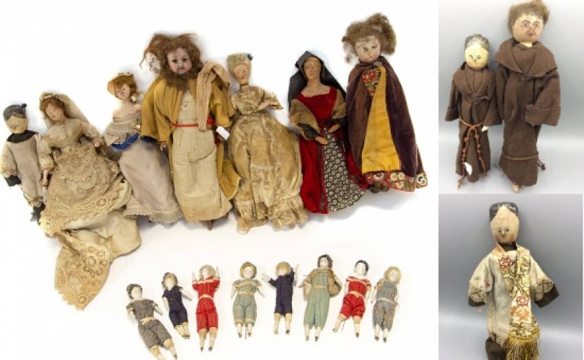 Monk doll for Christmas? Monk, vicar and bride among box of antique