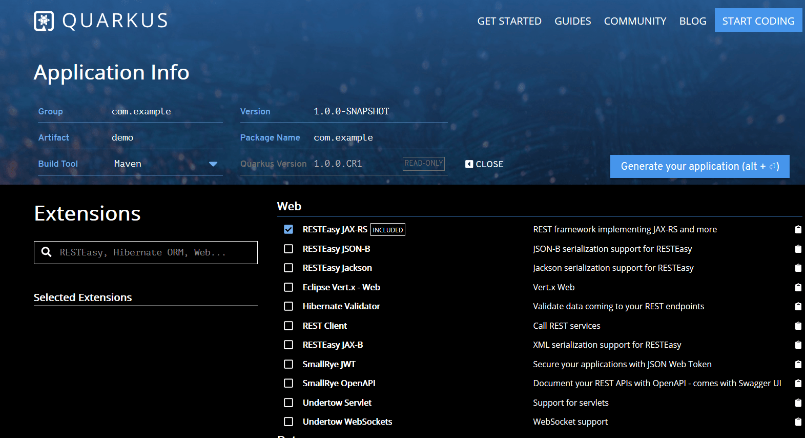 Kickstart your first Quarkus application Quarkus Cookbook