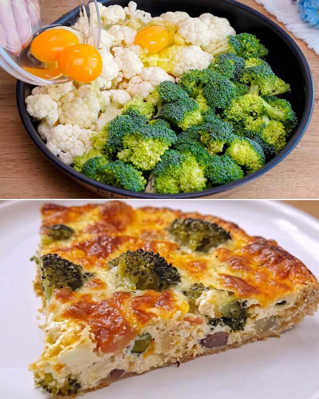 SpanishStyle Broccoli and Cauliflower Frittata A Colorful Veggie