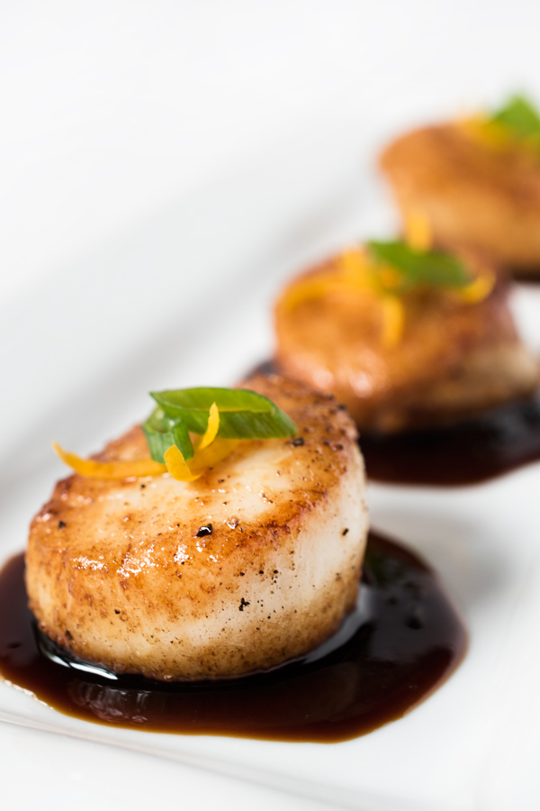 OrangeSoy Glazed Scallops