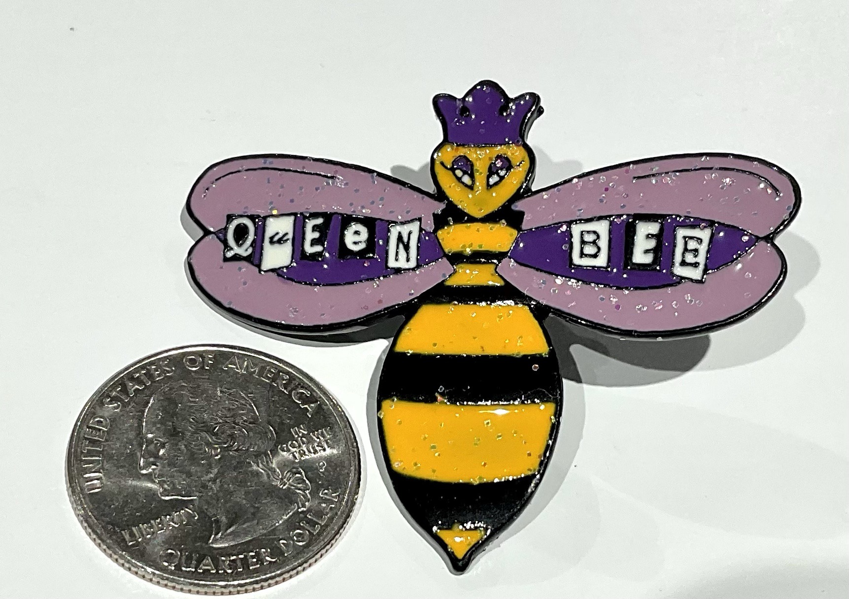 Queen Bee Pin HappBee Acres Bee Supply
