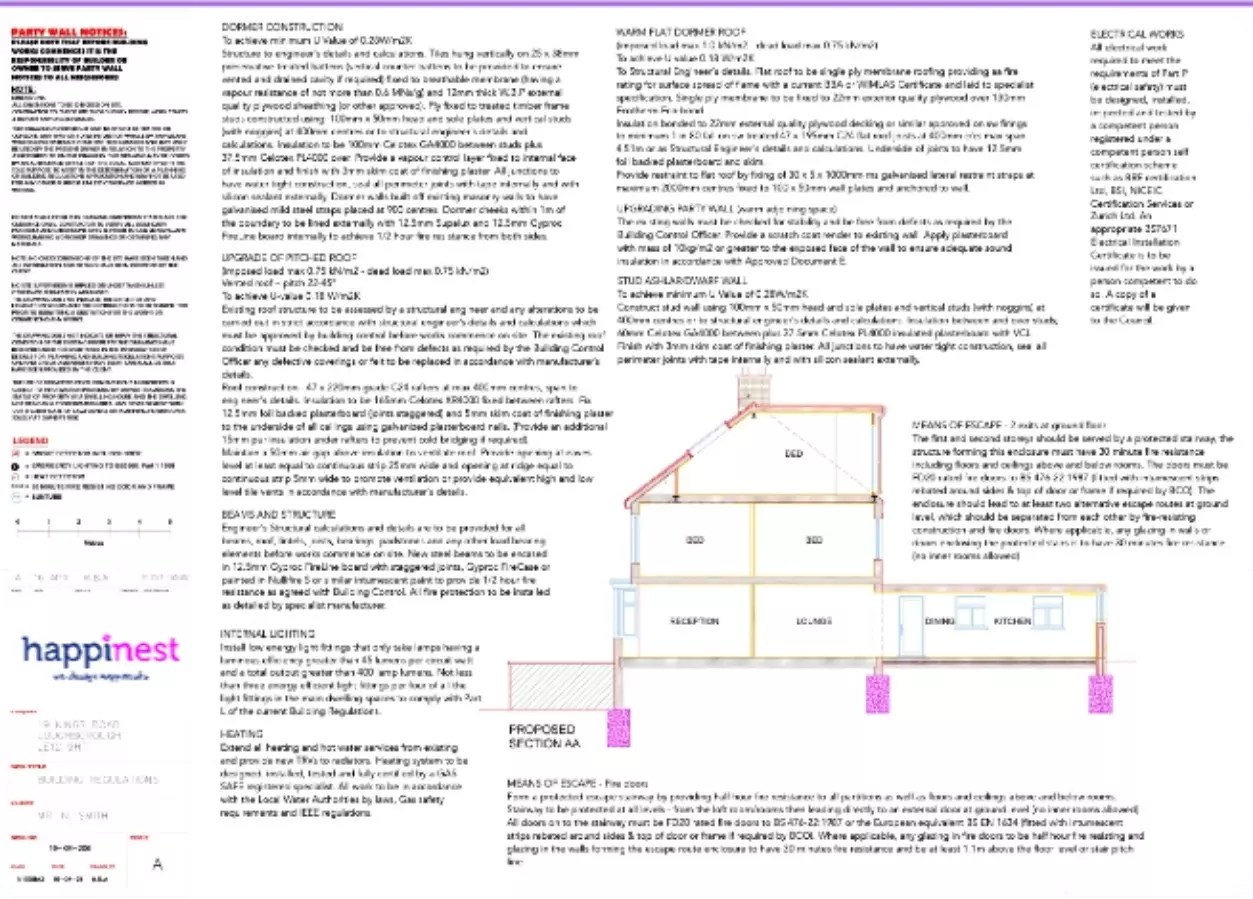 Building Regulation Drawings Measham Dream Homes with Happinest
