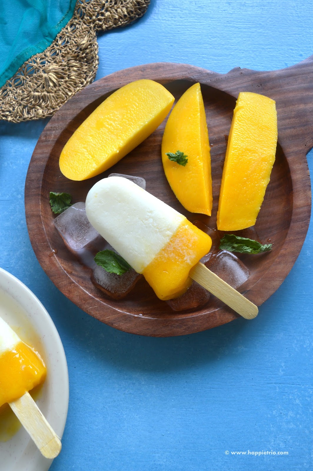 Vegan Mango Coconut Popsicles