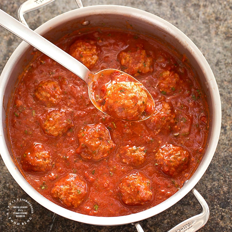 The Best Baked Meatball Recipe Happily Unprocessed