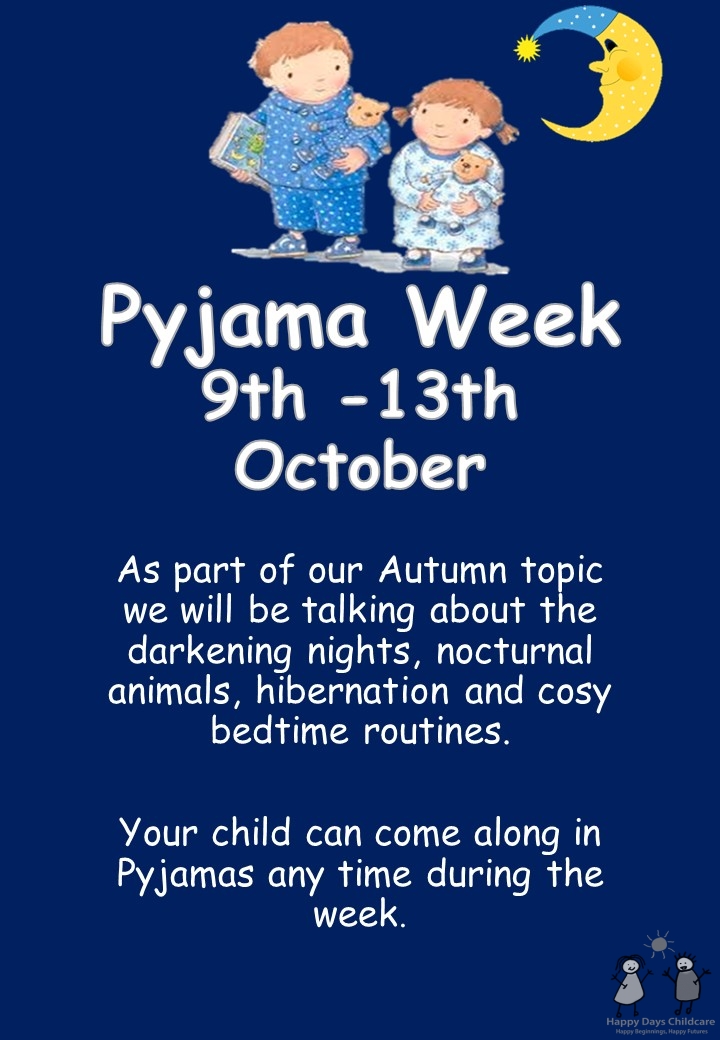 Pyjama Week Happy Days Childcare