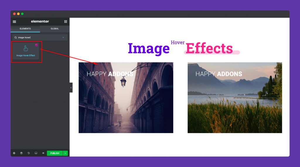 Elementor Image Hover Effect HappyAddons